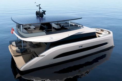 Small Motor Boat, Solar Yacht, Catamaran Yacht, Future Transportation, Rib Boat, Motor Boat, Float Your Boat, Water Surface, Lower Deck