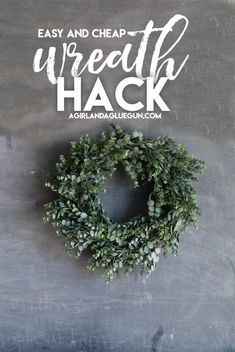 easy-and-cheap-wreath-hack Apartment Building Lobby, Cheap Wreaths, Diy Wreaths Decor, Building Lobby, Door Wreaths Diy, Magnolia Wreath, Green Wreath, Greenery Wreath, Wreath Tutorial