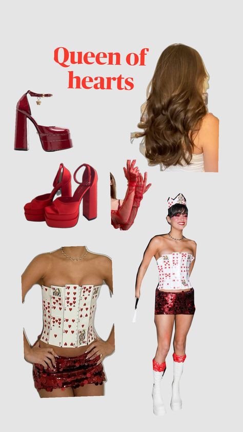 #halloween #queenofhearts #aliceinwonderland Red Queen Costume, Queen Of Hearts Halloween Costume, Office Halloween Costumes, Card Costume, Queen Of Hearts Costume, Halloween Party Outfits, Queen Costume, Interactive Stories, Fantasias Halloween