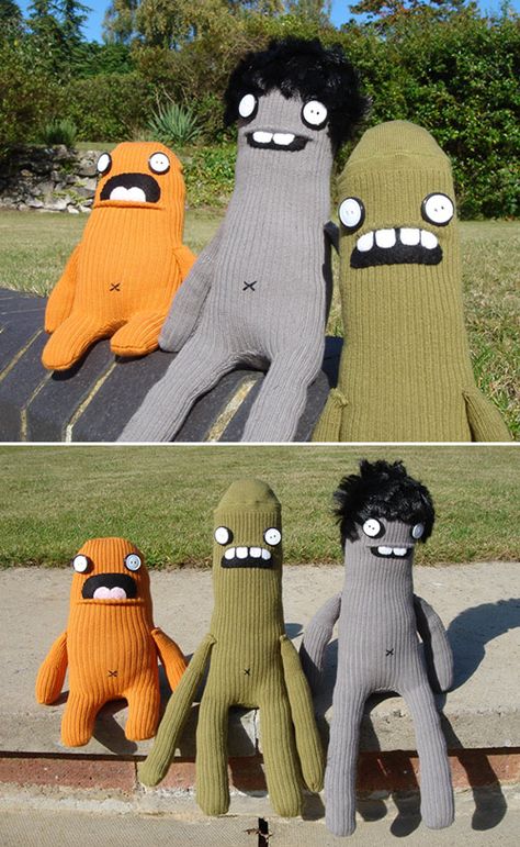 Sock Monster Diy, Monster Plushies, Ugly Socks, Sock Monsters, Sock Creatures, Monster Munch, Plushies Diy, Monster Plush, Sock Monster