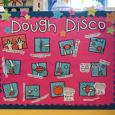 Fine Motor Display Eyfs, Messy Play Display Board Eyfs, Dough Disco, Colour Display Eyfs, Music Area Eyfs, Nursery Ideas Eyfs, Phonics Display, Year 1 Classroom, Asd Classroom