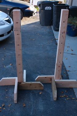 Movable Fence, Jump Standards Diy, Diy Jumps For Horses, Diy Horse Jumps, Working Equitation Obstacles Diy, Diy Jumps, Post Crafts, Diy Cross Country Horse Jumps, Jump Standards