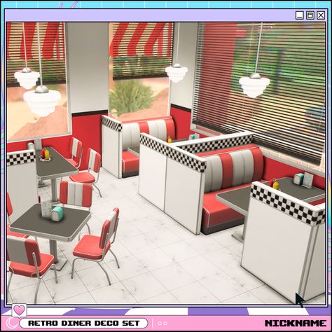 2000s Sims 4, 2000s Sims 4 Cc, Give Me A Nickname, Sims 4 Rooms, Cc Patreon, Retro Diner, Los Sims 4, Los Sims, Ts4 Cc