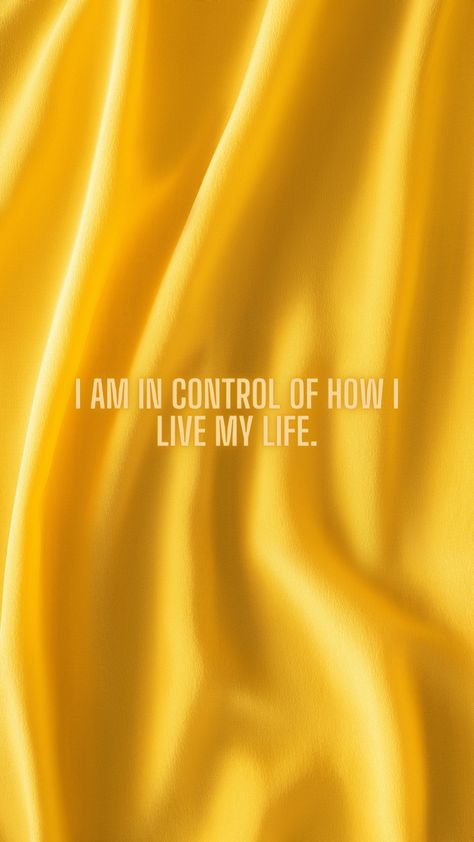 Yellow affirmation wallpaper spiritual Yellow Affirmation Wallpaper, Yellow Affirmations, Yellow Chakra, Yoga Crystals, Crystal Wallpaper, I Am In Control, Yellow Quotes, Spiritual Wallpaper, Live My Life