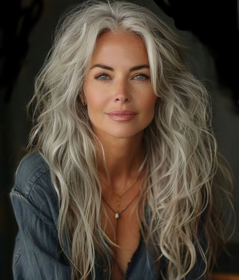 Long Hairstyles For Women, Hair Color Guide, Women Haircuts Long, Κούρεμα Bob, Grey Hair Inspiration, Layered Style, Fishtail Braid, Long Gray Hair, Hair Color For Women