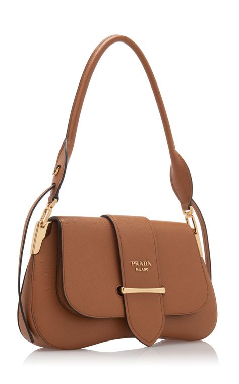 Pattina Leather Shoulder Bag by Prada | Moda Operandi Brown Luxury Bag, Luxury Shoulder Bag, Prada Fashion, Prada Collection, Bag Obsession, Girly Bags, Luxury Purses, Luxury Bag, Handbag Wallet