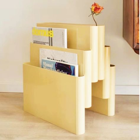 Art Organizer Rack for Book Record Magazine Newspaper - Bed Bath & Beyond - 39956659 Luxury Home Interior Design, Art Organizer, Small Apartment Storage, Cottagecore Living, Apartment Storage, Curated Decor, Dream Furniture, Serene Bedroom, Closet Accessories