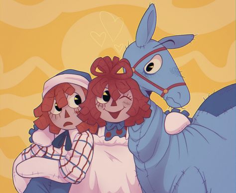 Rageddy Ann And Andy, Raggedy Ann And Babette, Raggedy Ann Pfp, Raggedy Andy Fanart, Raggedy Ann And Andy Fanart, Raggedy Anne, Cartoon Characters As Humans, Raggedy Andy, Oswald The Lucky Rabbit