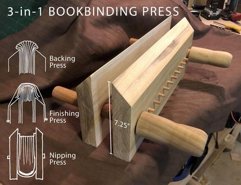 Book Rebinding, Paper Making Process, Bookbinding Tools, Homemade Books, Bookbinding Tutorial, Book Binding Diy, Book Press, Do The Work, Handmade Journals