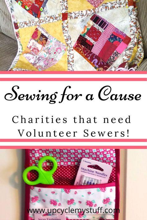 Are you a sewer or a quilter? Have you ever thought about making a charity quilt? Or do you want to sew something smaller for a good cause? We have compiled a huge list of charities that are looking for volunteer sewers and knitters to donate handmade items from quilts to cushions, soft toys, bags, masks and more. Sewing Projects | Sewing Inspiration | Quilt Projects Sewing For Charity, Charity Sewing, Charity Work Ideas, Humanitarian Projects, Sewing Machine Quilting, Diy Sewing Gifts, Knitting For Charity, Sewing To Sell, Charity Project