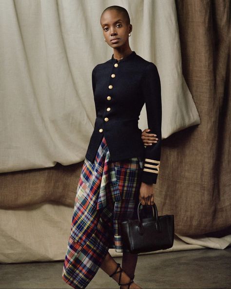 Ralph Lauren Aesthetic Outfit Women, Ralph Lauren Skirt Outfit, Ralph Lauren Spring 2025, Ralph Lauren Style Women, Polo Ralph Lauren Women Outfits, Ralph Lauren Military Jacket, Ralph Loren, Ralph Lauren Runway, Ralph Lauren Looks