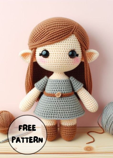 Free Crochet Elia Doll Amigurumi Pattern Anime Amigurumi Free Pattern, Crochet Doll Hair Pattern Free, Crochet Doll Head Free Pattern, Amigurumi Faces, Crochet Amigurumi Doll Hair Free Pattern, Amigurumi Chibi Doll Free Pattern, Crochet Chibi Doll Base Free Pattern, Amigurumi Hair, Crochet Chibi Doll