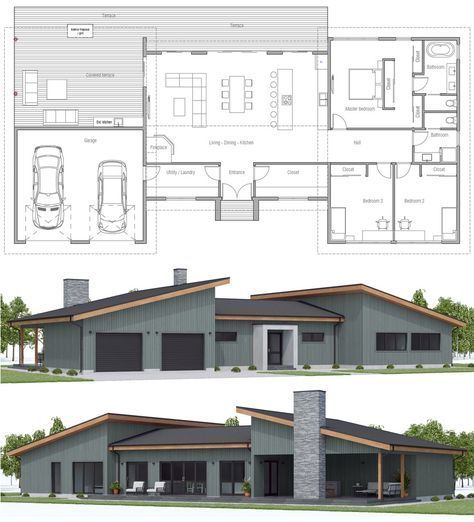 Floor Plans #floorplans #dwell #home House Plan Gallery, Residential Architect, Model House Plan, Container House Plans, Houses Plans, Modern House Plan, New House Plans, Modern House Plans, Story House