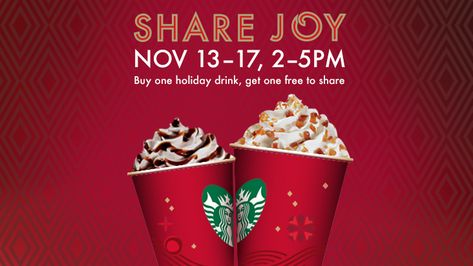 BOGO Alert! Starbucks Giving Away Free Holiday Beverages Starbucks Holiday Drinks, Starbucks Hacks, Starbucks Secret, Starbucks Holiday, Holiday Drink, 13 November, Money Saving Mom, Starbucks Secret Menu, Secret Menu