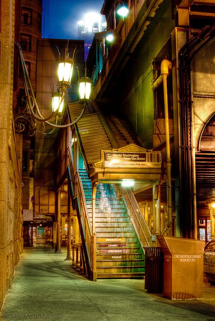 Harold Washington Library, Chicago Buildings, Chicago Transit Authority, Chicago Aesthetic, Chicago L, Chicago Pictures, Chicago Street, Visit Chicago, Hdr Photos