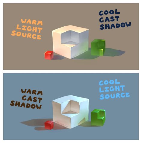 How To Paint Light And Shadow, Blue Light Reference, How To Add Lighting Digital Art, Light And Shade Photography, Blue Light Drawing, Painting Light And Shadow, Art Advice, Art Help, Light Shadow