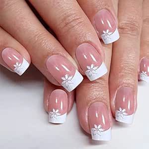 Emerald Nails, Square Nail Designs, Nagel Tips, Short Square Nails, White Acrylic Nails, French Tip Acrylic Nails, French Nail Designs, Short Square Acrylic Nails, Unique Acrylic Nails