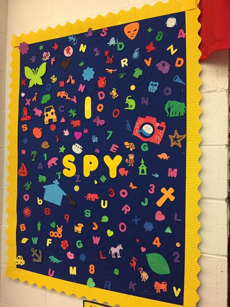 Bulletin Board Ideas For Intervention, Number Board Preschool, Shapes Bulletin Board Ideas Preschool, Literacy Bulletin Board Ideas Preschool, Shape Bulletin Boards Preschool, Senses Bulletin Board Ideas, I Spy Bulletin Board Ideas, Number Board Ideas, Learning Bulletin Board Ideas