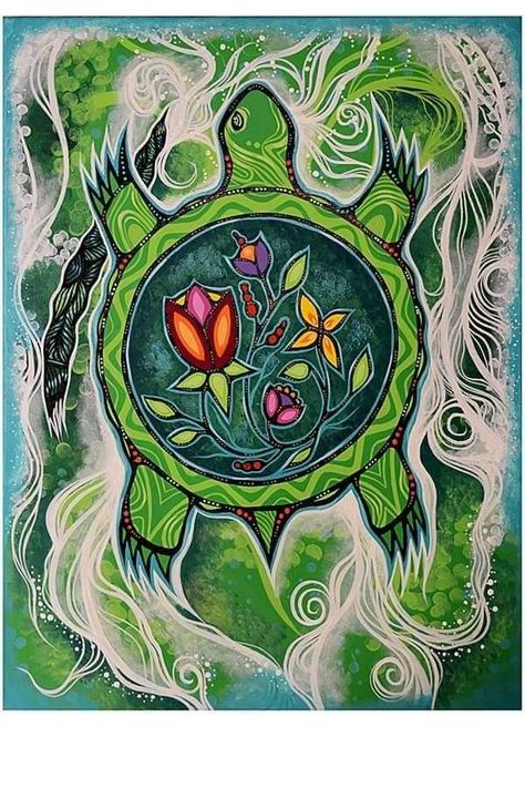 Turtle Clan Tattoo, Native Watercolor, Turtle Medicine, Metis Art, 13 Moons, Turtle Activities, Oversize Scarf, Eagle Artwork, Red Eagle