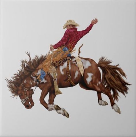 Bronco Horse, Vintage Bronco, Patriotic Images, Bronc Riding, Cowboy Pictures, Western Artwork, Cowboy Aesthetic, Bucking Bronco, Southwestern Art