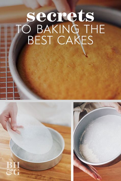 Everyone loves a homemade cake, but sometimes baking a delicious, moist cake can be tricky. Our best baking tips reveal the secrets to creating the perfect moist cake. #bakingthebestcake #bakingtips #cakerecipe #dessertrecipe #bhg Good Cake Recipes, Dessert Recipes Cake, Cake Icing Tips, The Best Cakes, Baking Secrets, Flat Cakes, Best Cakes, Cake Hacks, Cake Decorating For Beginners