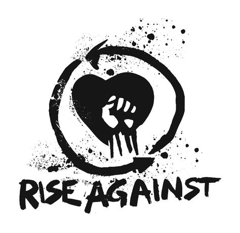 Rise Against Logo Punk Tattoo, Listening Music, Gig Poster, Rise Against, Rage Against The Machine, Musical Band, Veil Brides, Abstract Logo, Band Logos