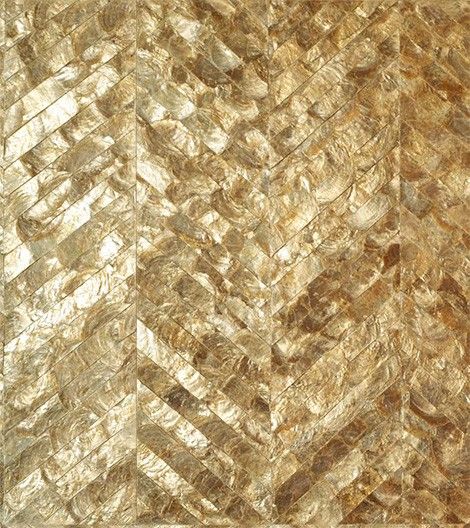 Maya Romanoff luxury wall coverings - Mother of Pearl Chevron Maya Romanoff, Chevron Tile, Gold Inspiration, Gold Mosaic, Pearl Tile, Ideas Casa, Wall Finishes, Romanoff, Story Instagram