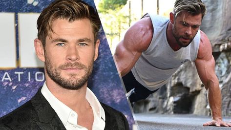 Chris Hemsworth Thor Workout, Thor Workout, Chris Hemsworth Workout, Chris Hemsworth Thor, Good Burns, Bodybuilding Workout Plan, Workout Routine For Men, Bodyweight Exercises, Major Muscles