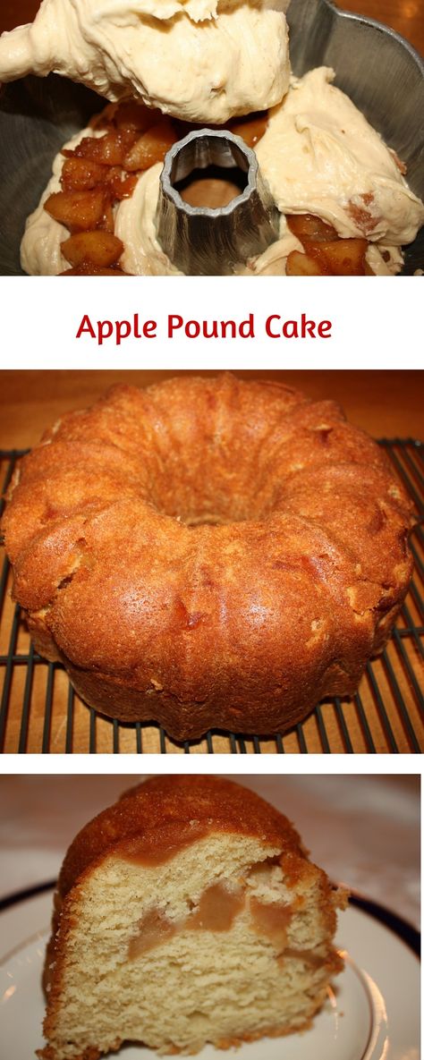 Apple Pound Cake, Sauteed Apples, Food Dessert Recipes, Dessert From Scratch, Sour Cream Pound Cake, Southern Accents, Pound Cake Recipe, Pound Cakes, Bundt Cakes