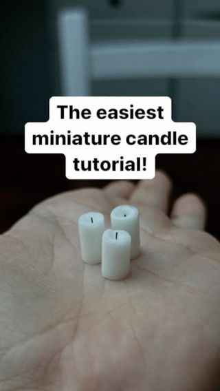 Dollhouse Candles Diy, Candle Tutorial, Miniature Candles, Miniature Ideas, Led Diy, Mini Candles, Tiny Things, Miniatures Tutorials, August 8