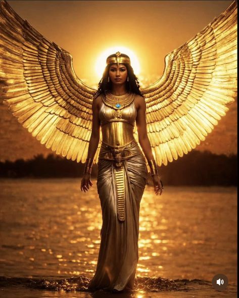 Nefertiti Dress, Egyptian Goddess Costume, Ancient Egypt Aesthetic, Egyptian Goddess Art, Ancient Egyptian Architecture, Goddess Magick, Egypt Concept Art, Afrofuturism Art, African Mythology