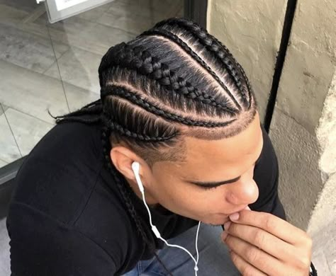 Bun Men, S Braids, Boy Braids, Braid Styles For Men, Braids For Men, Boy Braids Hairstyles, Men Braids, Cornrow Hairstyles For Men, Dread Braids