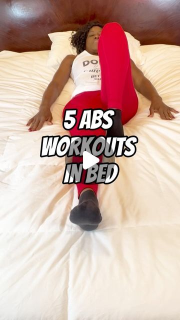 Bernice-Online Fitness Coach Modified Workouts on Instagram: "Here are 5 Abs workouts for you to do in bed. Full version with warm up and cool down will be available on YouTube soon. Remember doing something is better than nothing. As always, if you have health issues, check with your doctor prior to starting any exercise regimen. Follow on YouTube for many full length videos.  #bedworkout #athomeworkouts #homeworkouts #homeworkout #beginner #needhelp #workoutmotivation #homeworkoutideas #athome #bed #fitness #workout" Workouts From Bed, Stomach Exercises In Bed, Abs In Bed Ab Workouts, Core Exercises In Bed, Lazy Exercise Beds, In Bed Ab Workout, Bed Ab Workout, Bed Workouts For Flat Stomach, Bed Exercises For Stomach