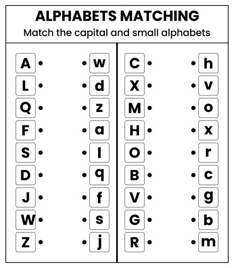 Alphabet Matching Worksheets For Kindergarten Pdf Worksheet For Kindergarten Alphabet, Abc Kindergarten Worksheets, Abc Matching Worksheets, Uppercase Lowercase Matching Worksheet, Alphabet Matching Worksheets Preschool, Letter A Phonics Worksheet, Letter X Worksheets Kindergarten, Match The Same Letter Worksheet, Abc Worksheets For Kids