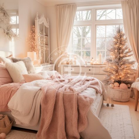 Blush pink christmas decorations