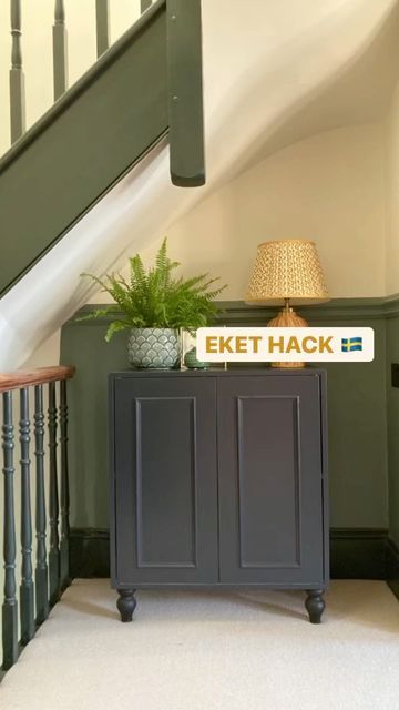 Ikea Eket Hack, Ikea Eket, Victorian Renovation, Studio Green, Victorian Terrace, Bedroom Goals, Wood Trim, Flipping Furniture, Ikea Hack