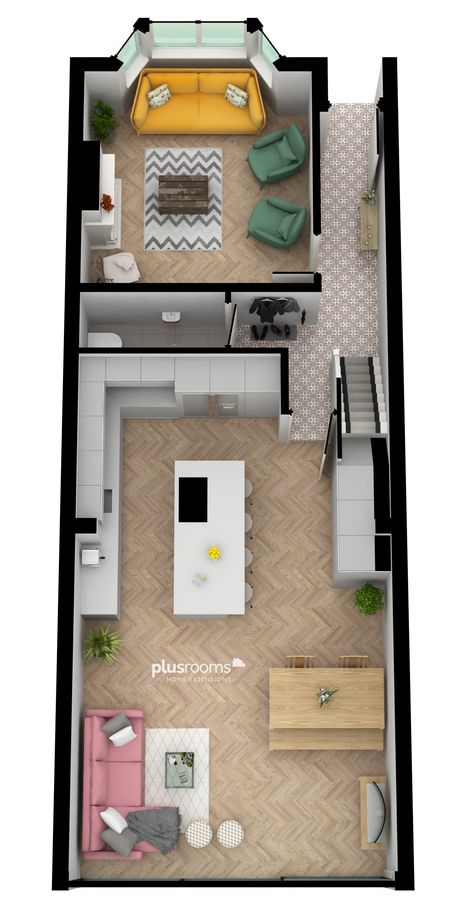 Crawthew Grove - Plus Rooms Terrace House Extension Floor Plans, Semi Detached House Design, Small Victorian House Plans, Semi Detached House Extension, Terrace House Extension, Small Victorian House, Rear Extension Ideas, 1930s Semi Detached House, Floorplan Ideas