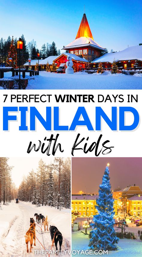 Santa’s Village Finland, Finland Itinerary Winter, Rovaniemi Finland Santa's Village, Rovaniemi Christmas, Finland Itinerary, Lapland Christmas, Finland Aesthetic, Summer Destinations Europe, Finland Christmas