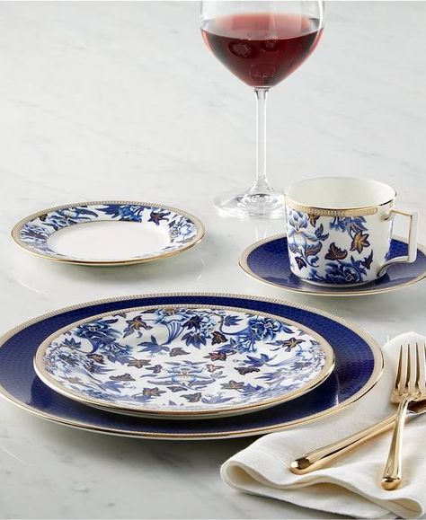 Macy's wedding registry - Blue and White Traditional China Blue Dinnerware Sets, Wedding Registry Items, Fine China Dinnerware, China Dinnerware Sets, Blue Dinnerware, Blue Hibiscus, Wedgwood Blue, China Sets, China Patterns