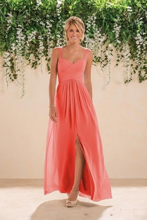 Coral Beach Bridesmaid Dresses, Beach Wedding Dress Flowy, Country Bridesmaid Dresses, Coral Bridesmaid, Beach Bridesmaid Dresses, Coral Bridesmaid Dresses, Stunning Bridesmaid Dresses, Maid Of Honour Dresses, Trendy Wedding Dresses