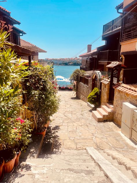 Sozopol; an old town on the black sea lays on the southern bulgarian sea coast. Sea Side Town, Island Town, Sea Coast, Sea Side, Dream Places, One Summer, Dream City, Canary Islands, Black Sea