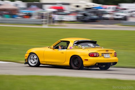 Yellow Miata Drifting at Gridlife - BenLevy.com Yellow Miata, Nb Aesthetic, Dream Cars Audi, Cars Audi, Car Shows, Mazda Mx, Mazda Miata, Mazda, Car Pictures