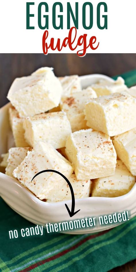 Eggnog Fudge Recipe, Decadent Cheesecake, Eggnog Fudge, Easy Eggnog, Recipe Cheesecake, Homemade Fudge Recipes, Christmas Fudge, Homemade Snickers, Heath Bars