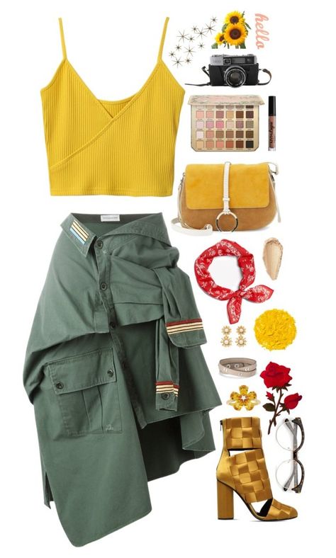 "Untitled #390" by savkcollins ❤ liked on Polyvore featuring Marco de Vincenzo, Faith Connexion, Halston Heritage, David Tutera, Oscar de la Renta, Stella & Dot, Illamasqua, NYX and Global Views Military Skirts, Deconstruction Fashion, Skirts Green, Cotton Skirts, Tie Skirt, Faith Connexion, Crop Top And Shorts, Asymmetrical Skirt, Cotton Skirt