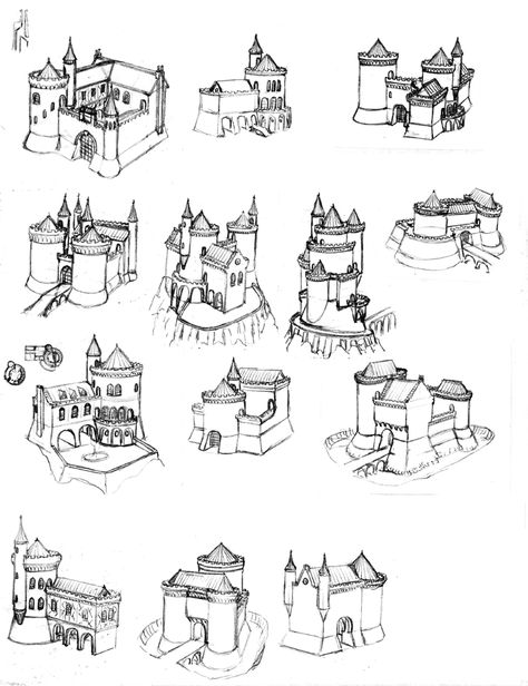 Castle On Map Drawing, Fantasy Map Drawing Castle, Castle Fantasy Map, Landscape Drawing Tutorial, Castle Floor Plan, Map Sketch, Map Drawing, Fantasy Map Making, Castle Drawing