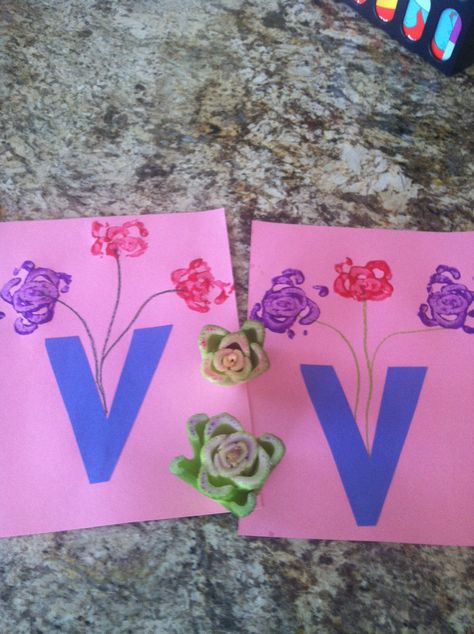 V Is For Vase Craft Preschool, V Is For Vase, V Is For Valentine Preschool, Letter G Crafts, April Preschool, Spring Lesson Plans, Spring Lessons, Abc Crafts, Vase Crafts