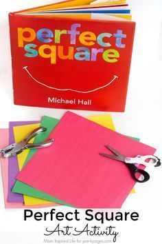 Perfect Square Shapes Art - Pre-K Pages. A fun art activity to go along with the book Perfect Square. Your preschool kids will love reading the book, then doing this fun shape activity at home or school! Pre K Pages, Teaching Shapes, Shapes Art, Shapes Preschool, 3d Figures, Shapes Activities, Preschool Art Activities, Perfect Squares, Art Activity