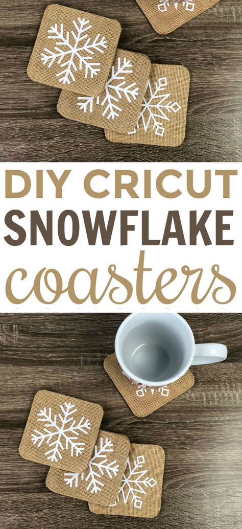 oday I’ll show you how we made these super cute DIY Cricut Snowflake Coasters. They add a cute and simple holiday touch to any space. You will love the look of these, and so will all of your guests. Christmas Gifts For Teenagers, Diy Projects For Teens, Holiday Diy Projects, Diy Napkins, Diy Burlap, Diy School Supplies, Festival Diy, Diy For Teens, Wedding Gifts For Guests