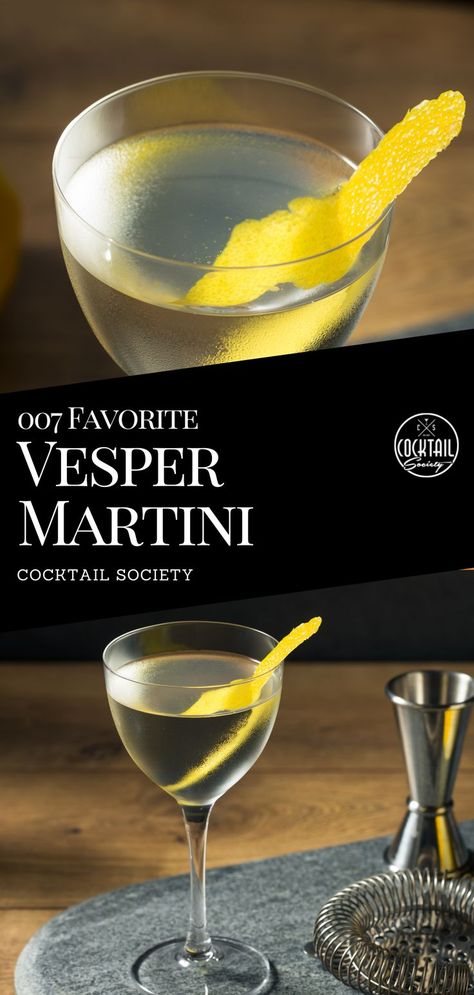 Vesper Martini Recipe, Vesper Martini, Christmas Cocktails Easy, Classic Martini, Vodka Cocktail, Martini Recipe, Blended Drinks, Boozy Drinks, Vodka Drinks