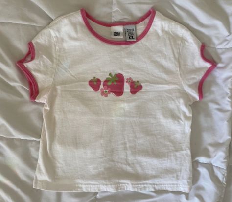 Strawberry T-shirt, Build Your Own Outfit, Coquette T Shirt, Rotten Mango, Shirts Coquette, Coquette Tshirt, Strawberry Clothes, Olivia Loren, Coquette Shirt